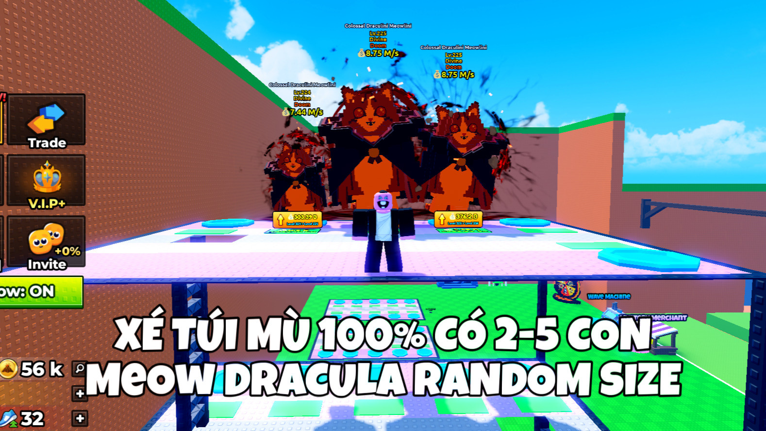 XÉ TÚI MÙ 100% CÓ 2-5 MEOW DRACULA