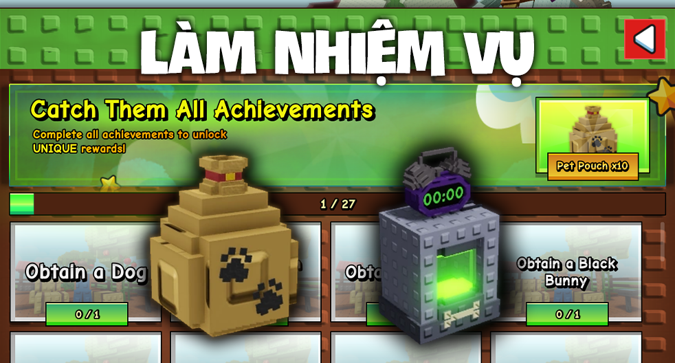 Làm Nhiệm Vụ Lấy 10 Pet Pouch Và Mutions Machine Booster